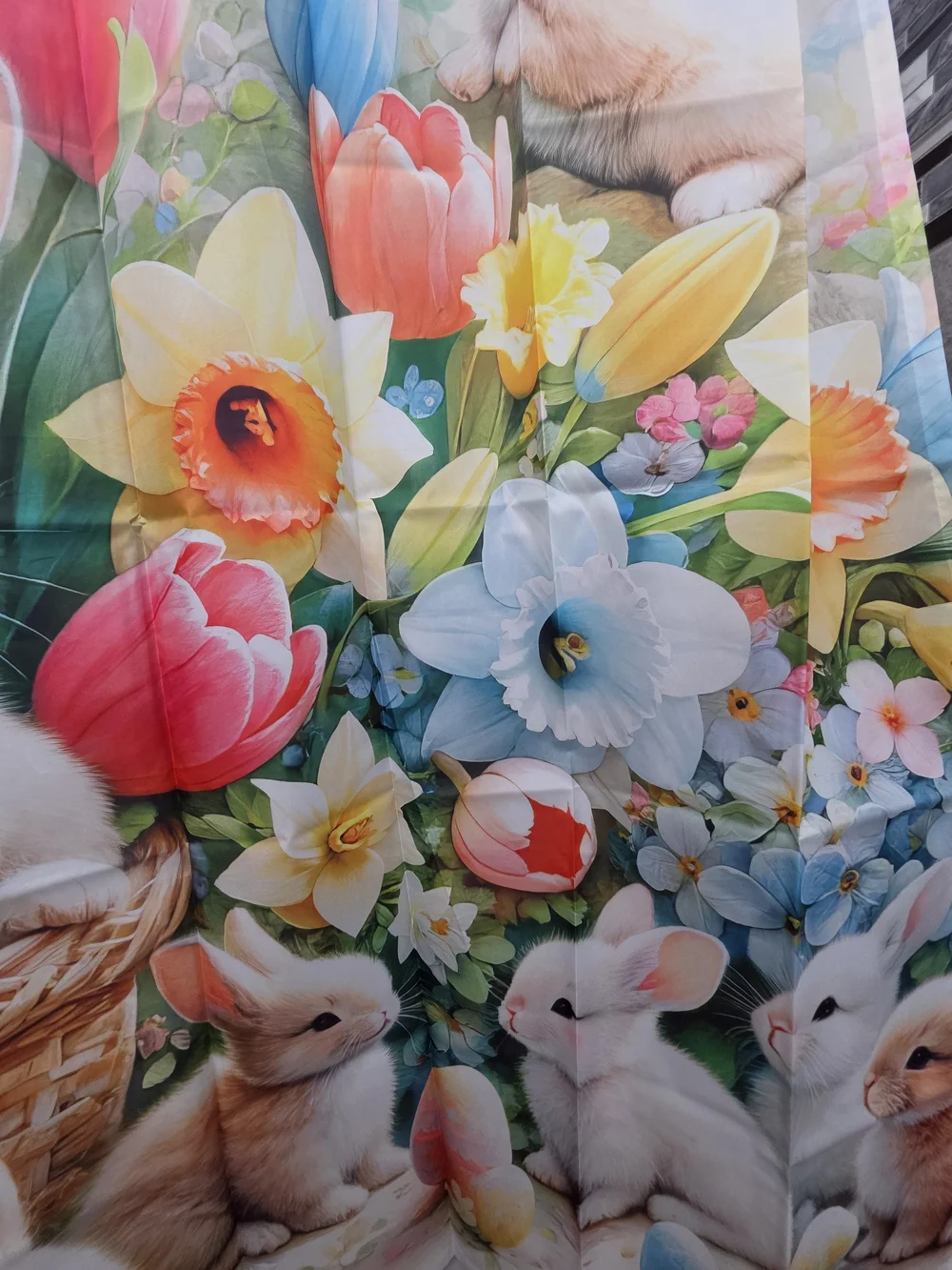 Nwot, Bunny Floral Shower Curtain - Colorful